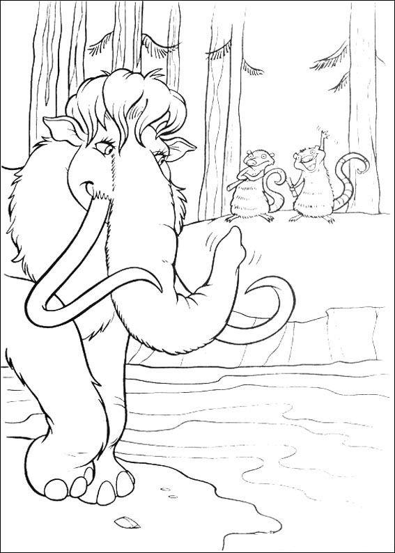 Fisă de colorat cu Ice age de colorat p33