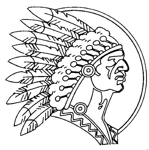 Fisă de colorat cu Indieni de colorat p11