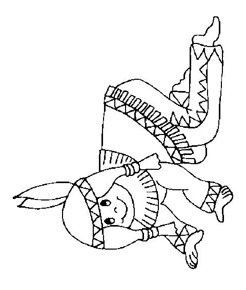 Fisă de colorat cu Indieni de colorat p18