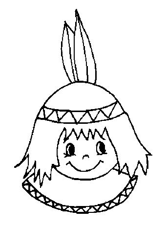 Fisă de colorat cu Indieni de colorat p19