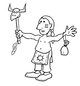 Fisă de colorat cu Indieni de colorat p33