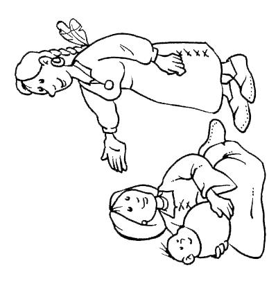 Fisă de colorat cu Indieni de colorat p34