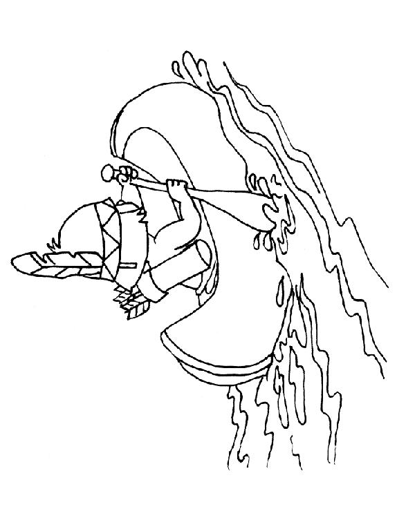 Fisă de colorat cu Indieni de colorat p38