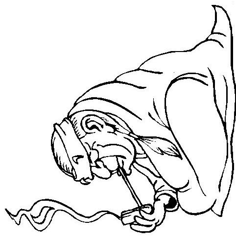 Fisă de colorat cu Indieni de colorat p47