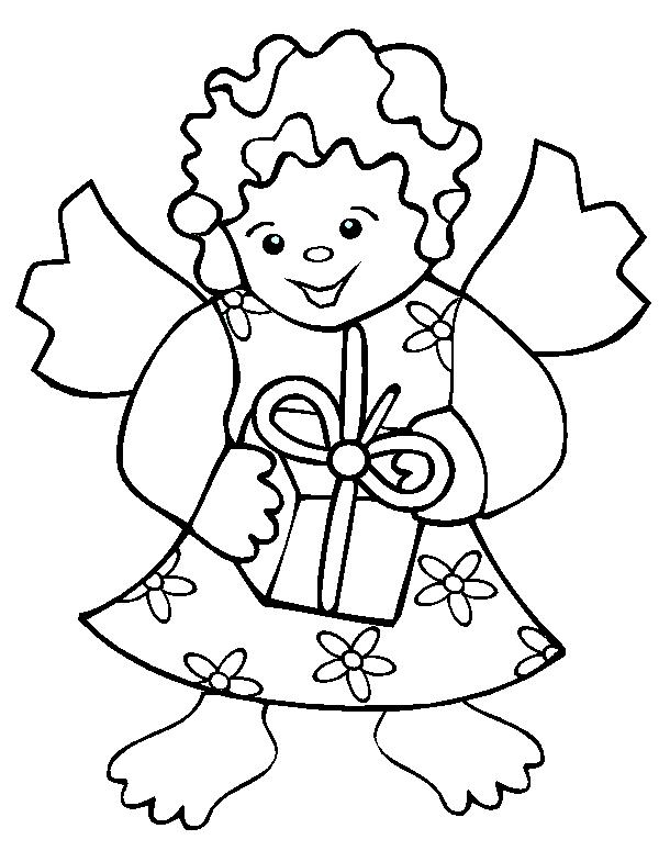 Fisă de colorat cu Ingerasi de colorat p02