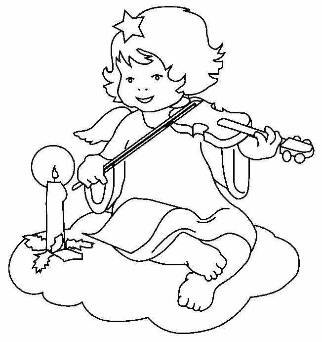 Fisă de colorat cu Ingerasi de colorat p20