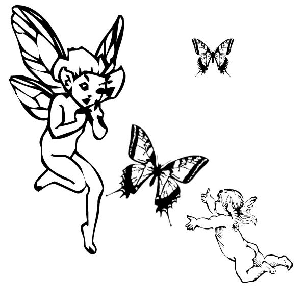 Fisă de colorat cu Ingerasi de colorat p22