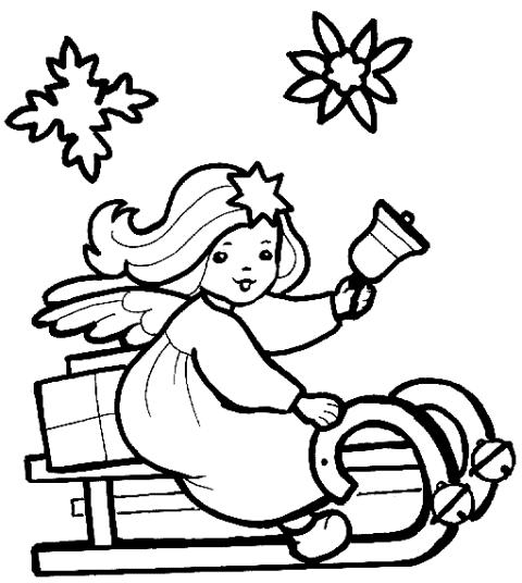 Fisă de colorat cu Ingerasi de colorat p24