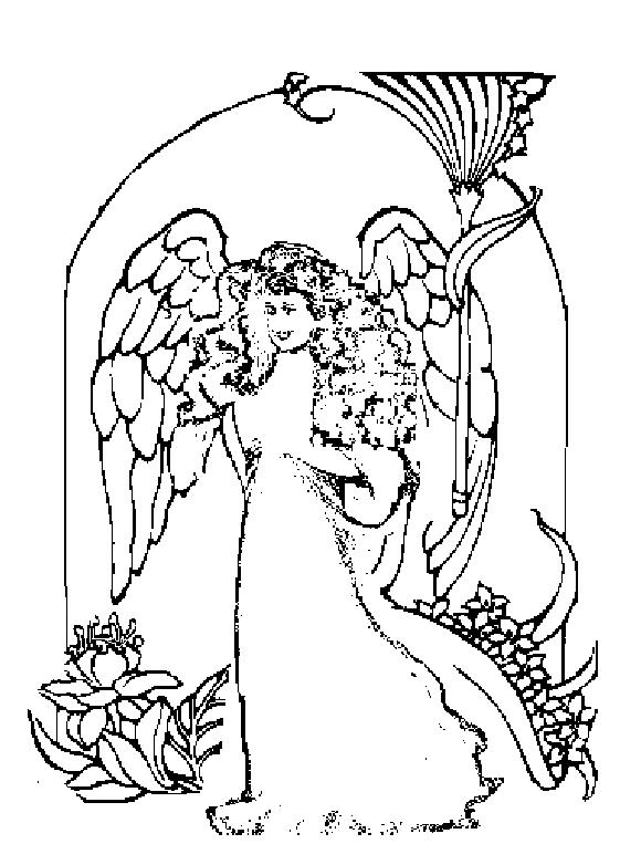 Fisă de colorat cu Ingerasi de colorat p27