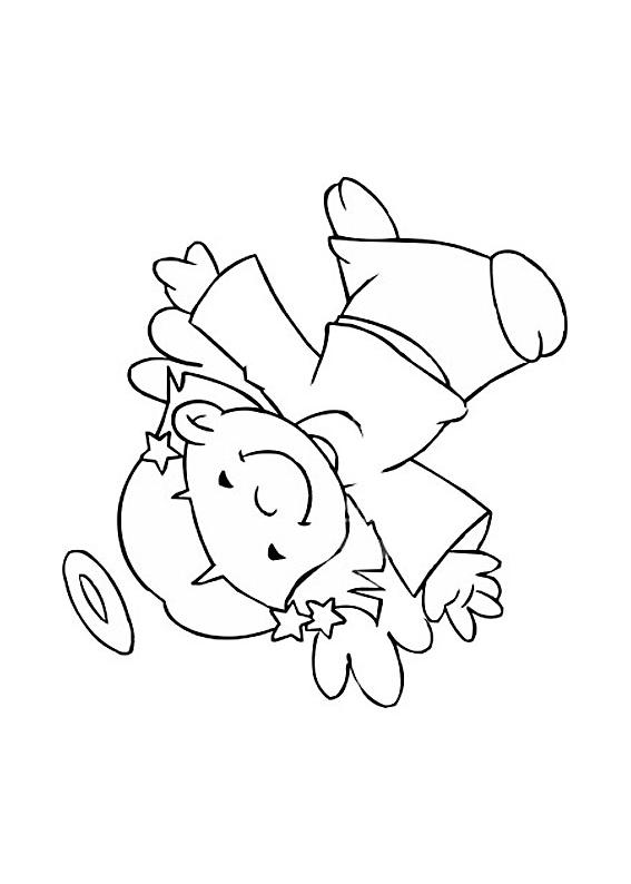 Fisă de colorat cu Ingerasi de colorat p29