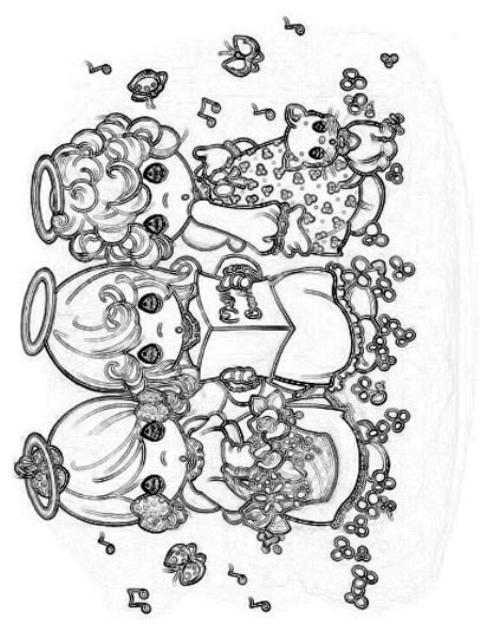 Fisă de colorat cu Ingerasi de colorat p30