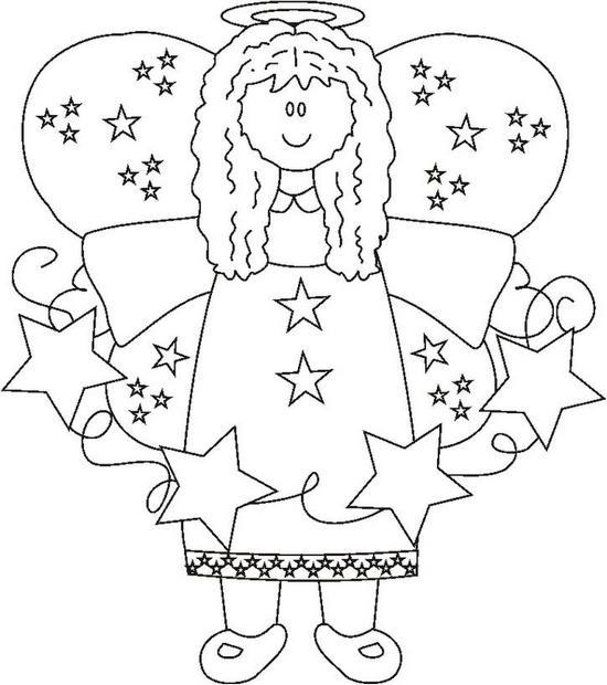 Fisă de colorat cu Ingerasi de colorat p32