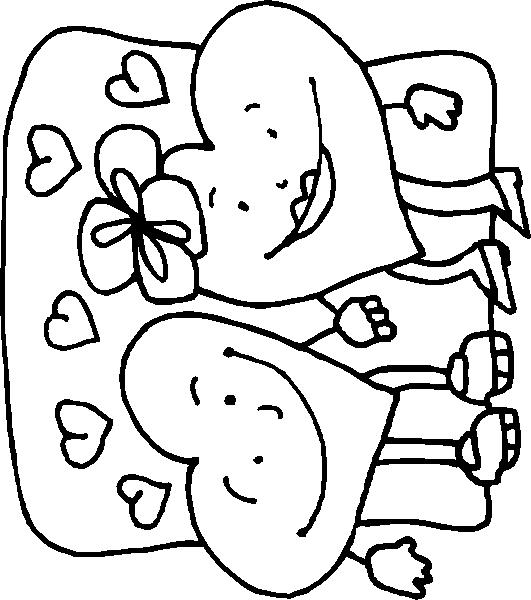 Fisă de colorat cu Inimioare de colorat p08