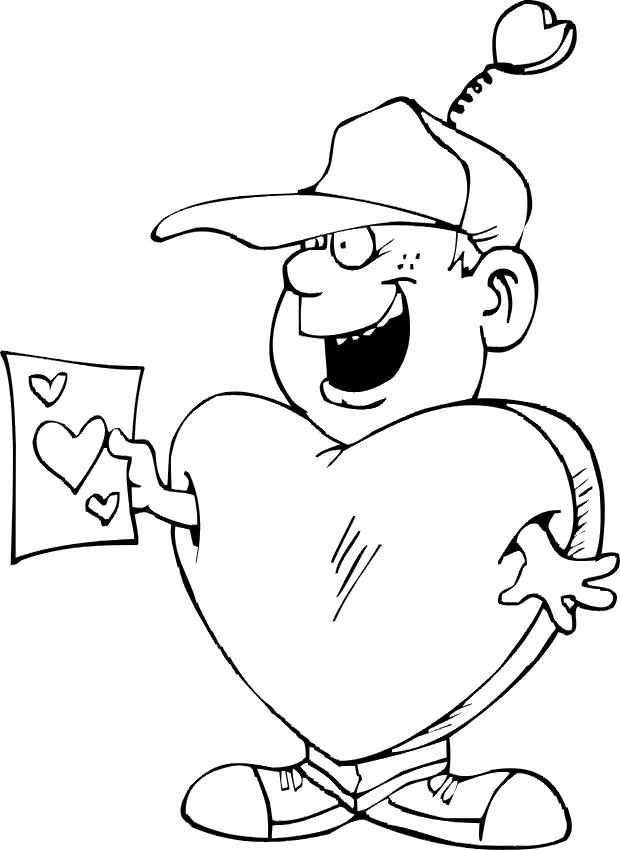 Fisă de colorat cu Inimioare de colorat p11