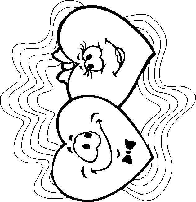 Fisă de colorat cu Inimioare de colorat p14