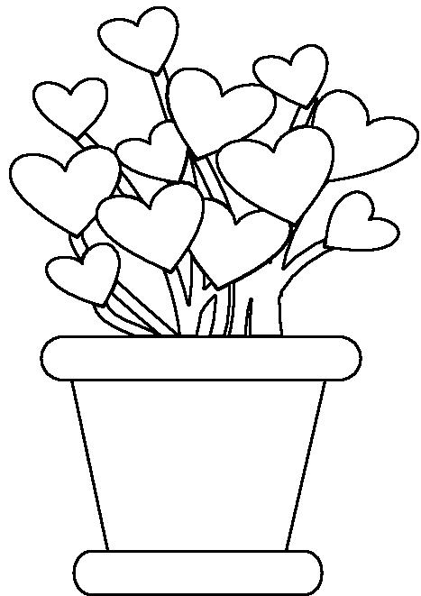 Fisă de colorat cu Inimioare de colorat p23
