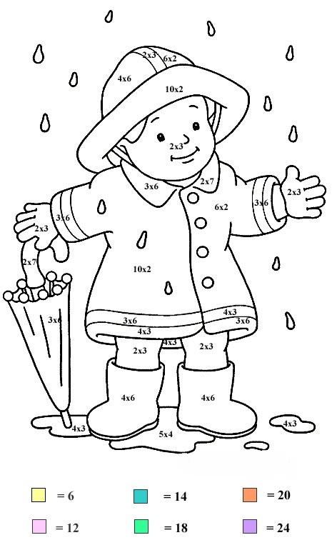 Fisă de colorat cu Inmultim si coloram de colorat p01