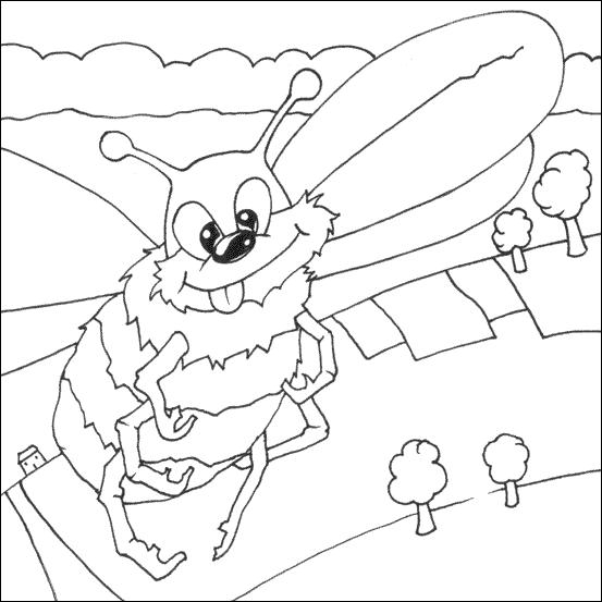 Fisă de colorat cu Insecte albinute de colorat p13