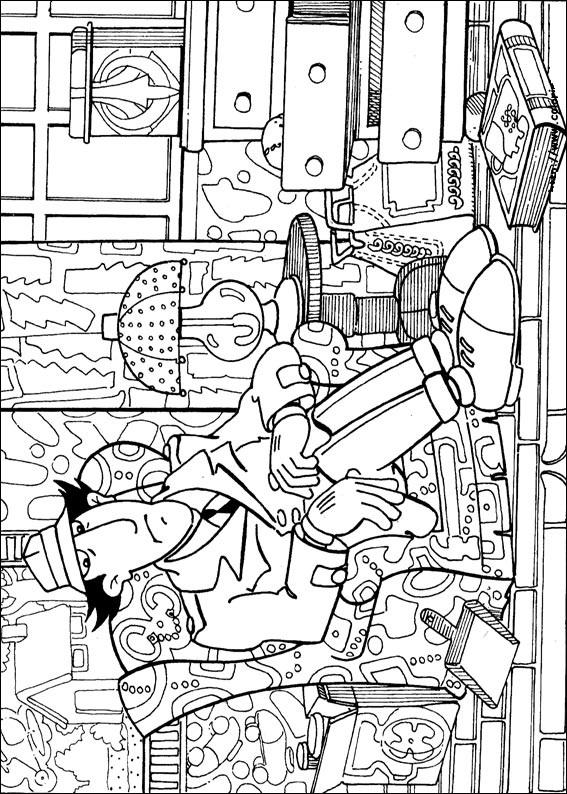 Fisă de colorat cu Inspector gadget de colorat p10