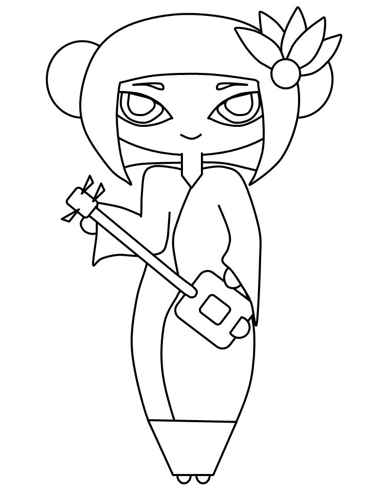 Fisă de colorat cu Instrumente muzicale de colorat p07