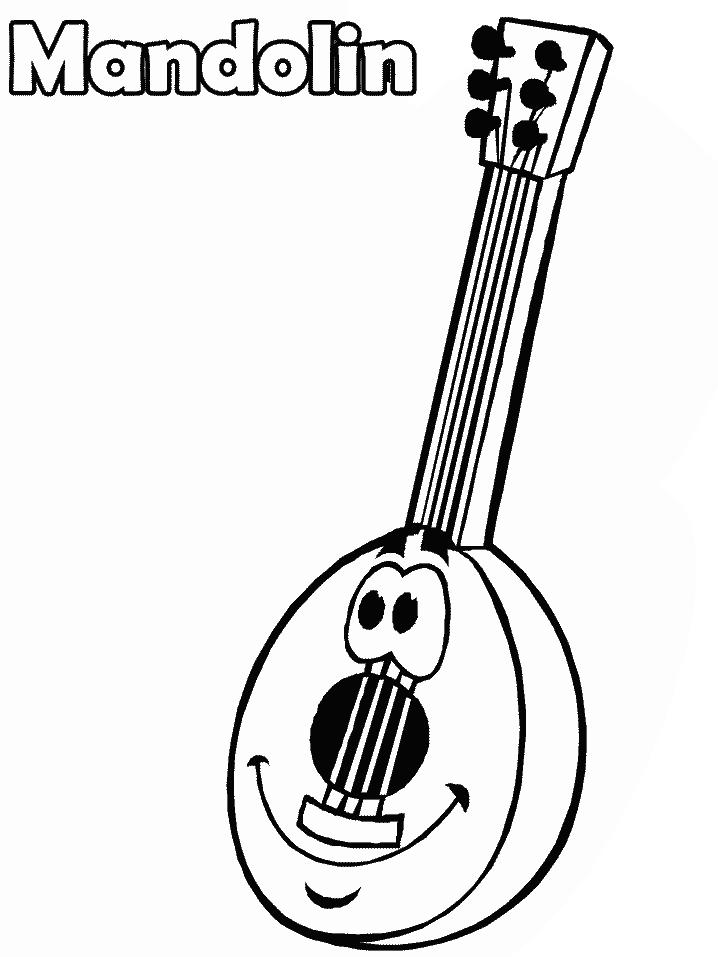 Fisă de colorat cu Instrumente muzicale de colorat p40