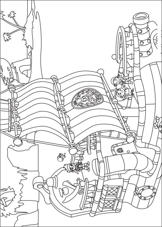 Fisă de colorat cu Jake si piratii din tara de nicaieri de colorat p01