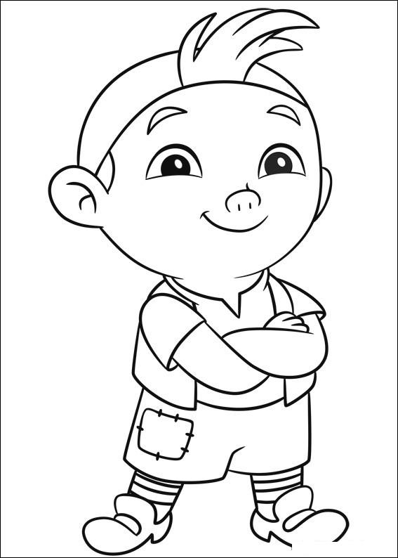 Fisă de colorat cu Jake si piratii din tara de nicaieri de colorat p02
