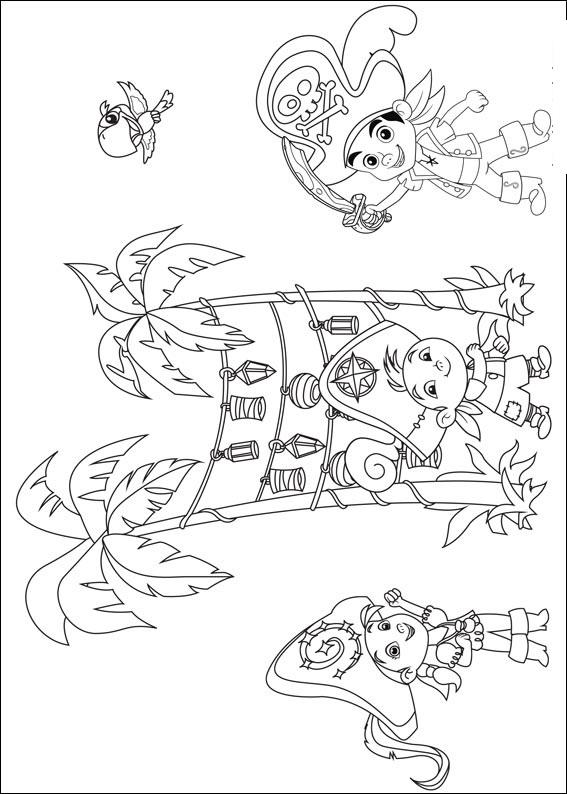 Fisă de colorat cu Jake si piratii din tara de nicaieri de colorat p03