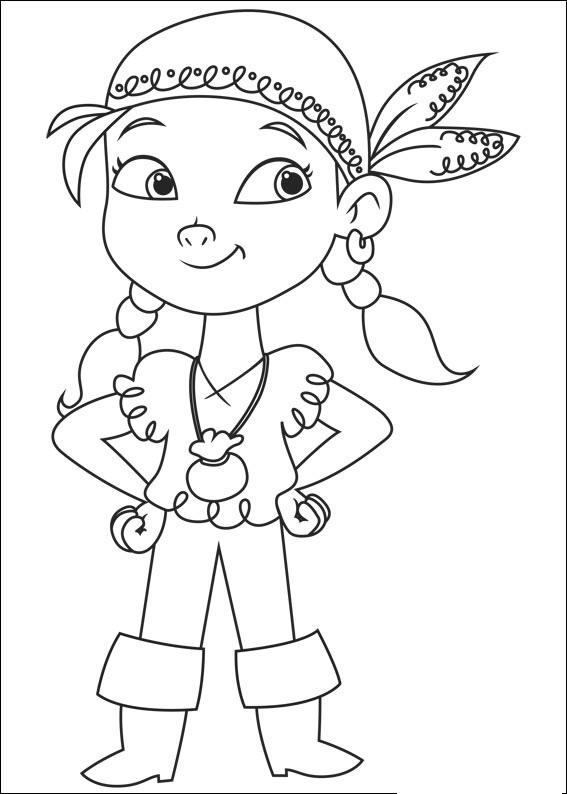 Fisă de colorat cu Jake si piratii din tara de nicaieri de colorat p07