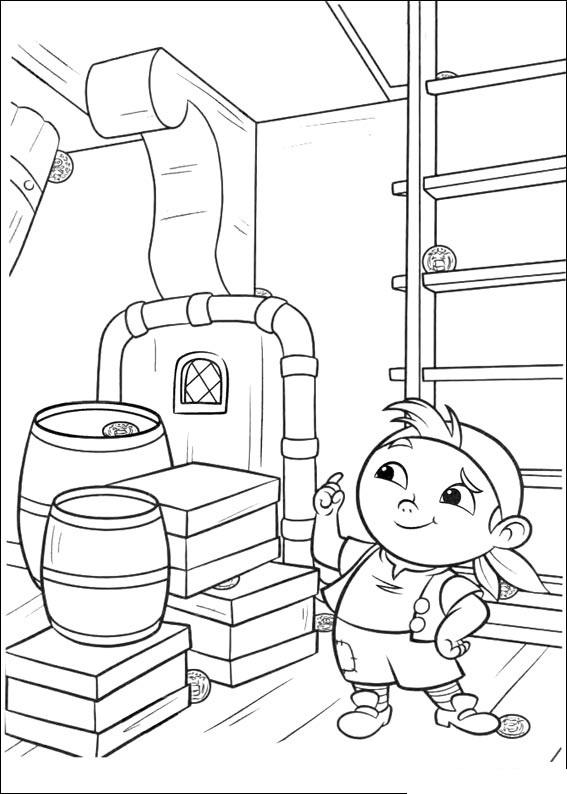 Fisă de colorat cu Jake si piratii din tara de nicaieri de colorat p19