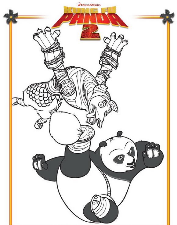 Fisă de colorat cu Kung fu panda de colorat p21