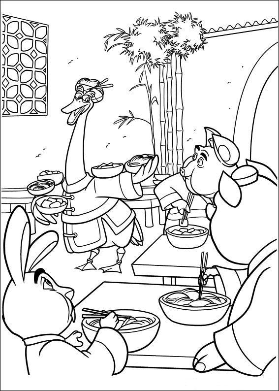 Fisă de colorat cu Kung fu panda de colorat p30