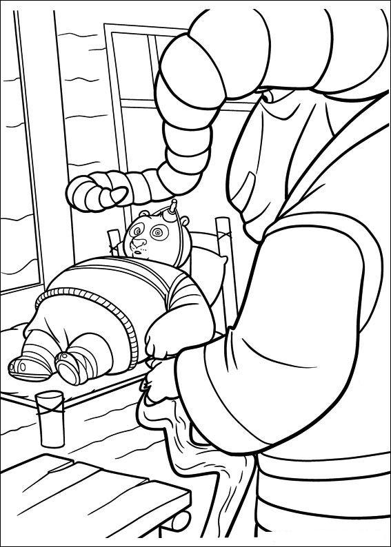 Fisă de colorat cu Kung fu panda de colorat p39