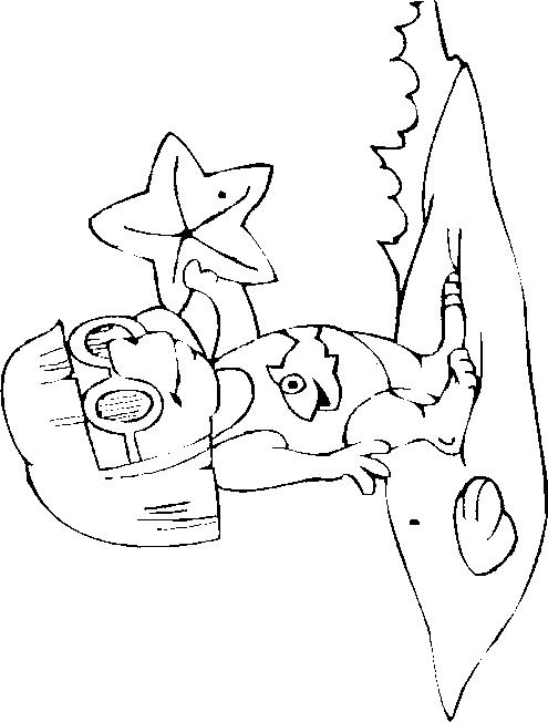 Fisă de colorat cu La mare de colorat p02