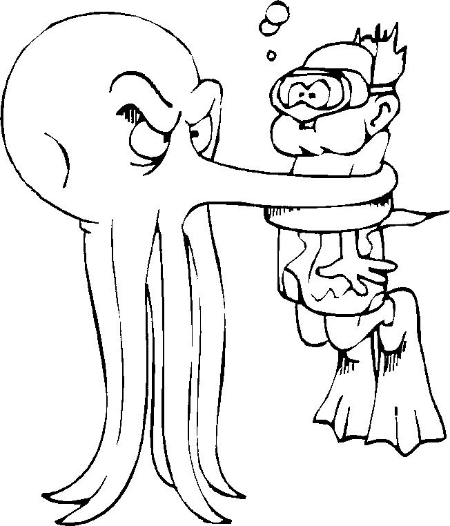 Fisă de colorat cu La mare de colorat p07