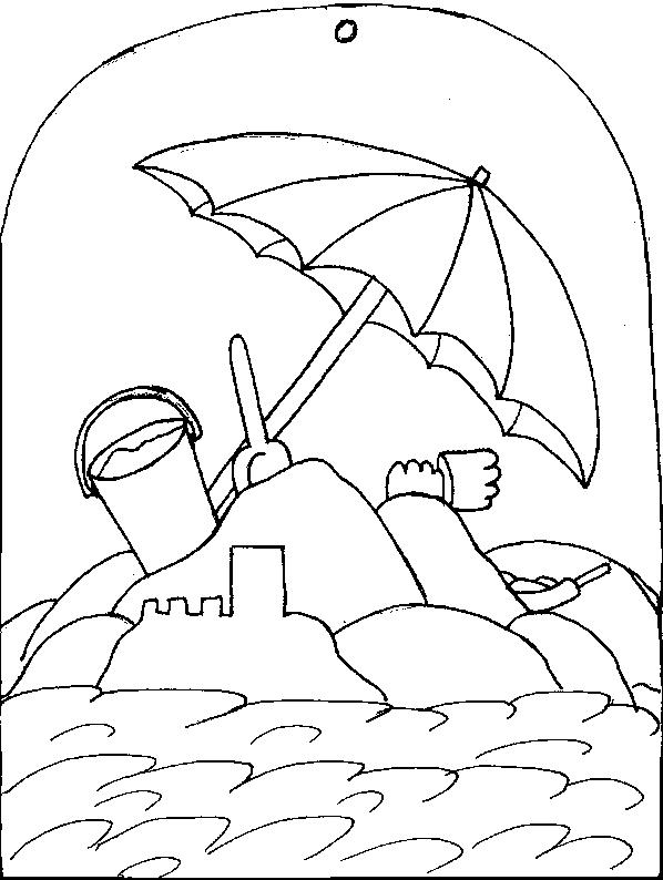 Fisă de colorat cu La mare de colorat p09