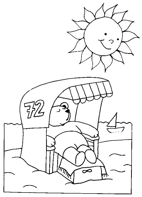 Fisă de colorat cu La mare de colorat p10