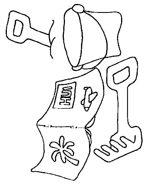 Fisă de colorat cu La mare de colorat p11