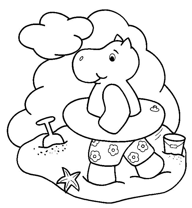 Fisă de colorat cu La mare de colorat p22