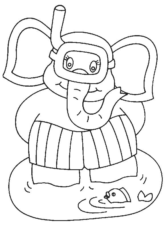 Fisă de colorat cu La mare de colorat p23