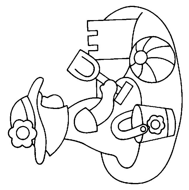 Fisă de colorat cu La mare de colorat p24