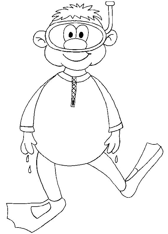 Fisă de colorat cu La mare de colorat p36