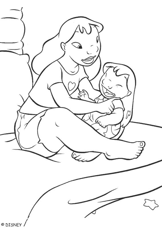 Fisă de colorat cu Lilo si stitch de colorat p11
