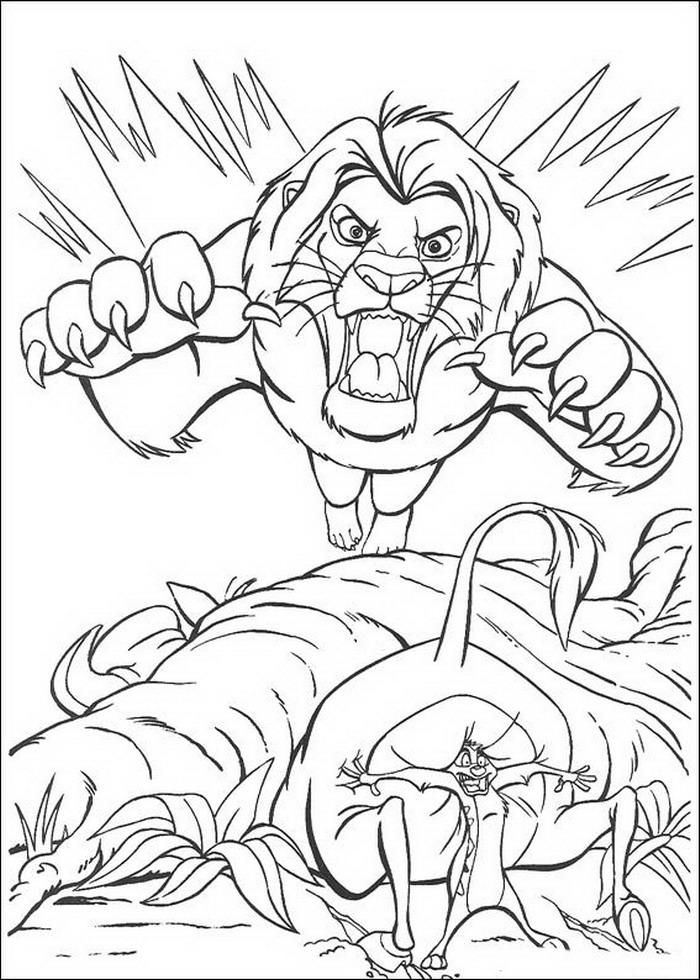 Fisă de colorat cu Lion king de colorat p59