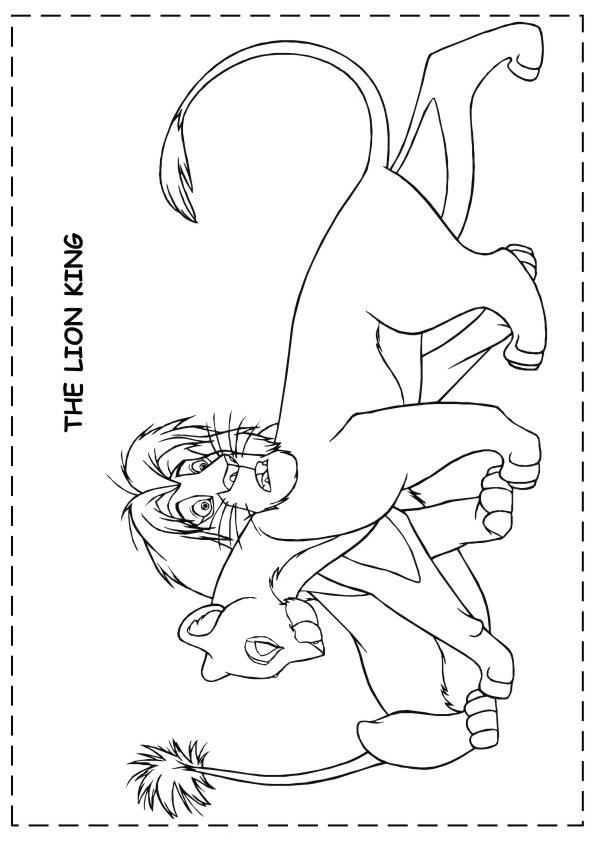 Fisă de colorat cu Lion king de colorat p89