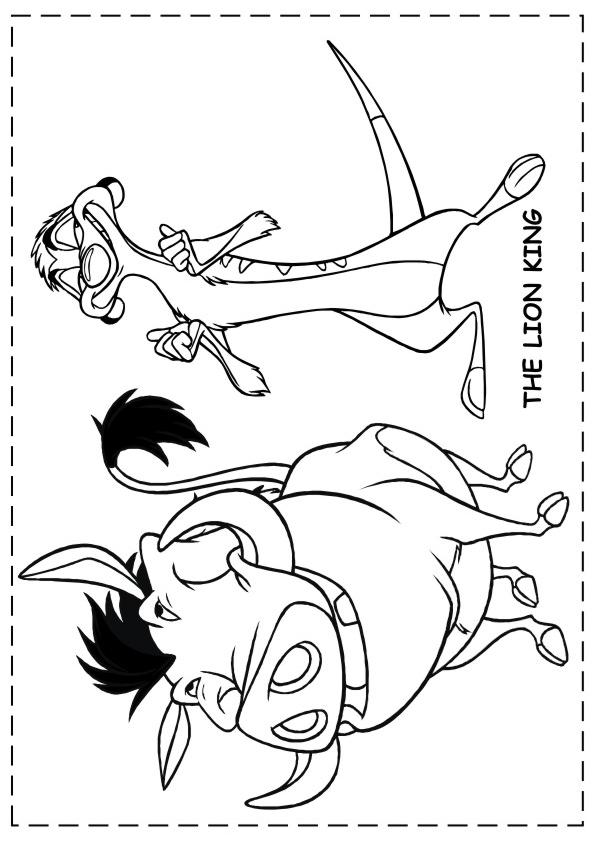 Fisă de colorat cu Lion king de colorat p99