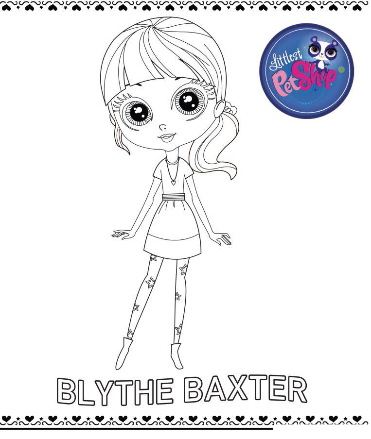 Fisă de colorat cu Littlest Pet Shop p1