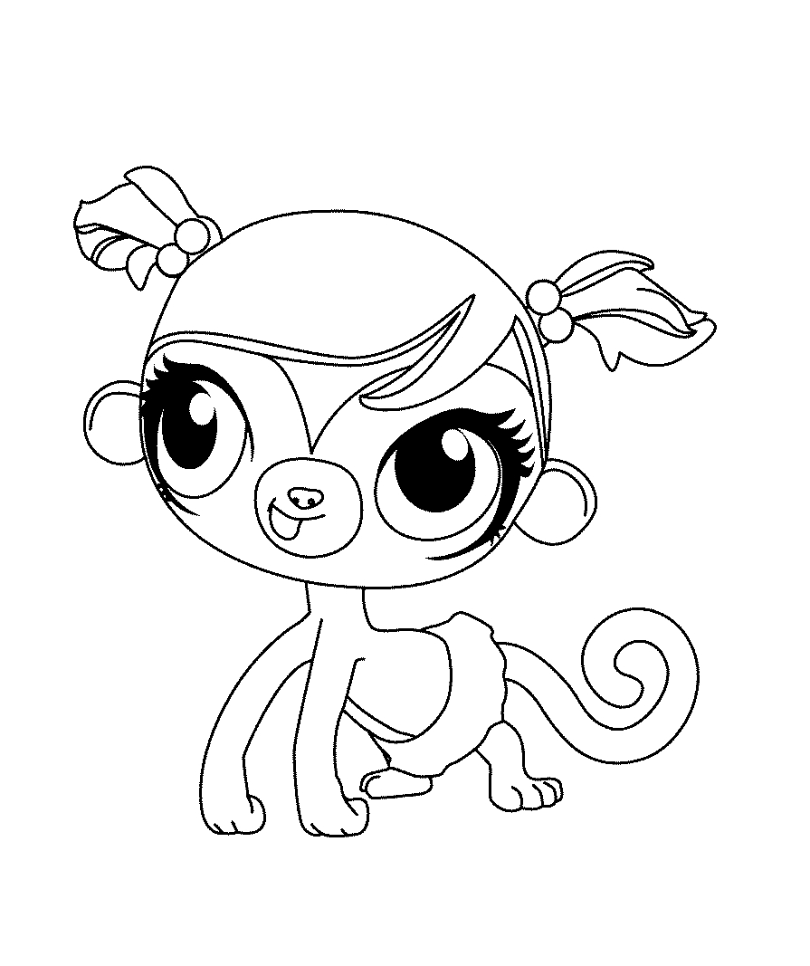Fisă de colorat cu Littlest Pet Shop p12
