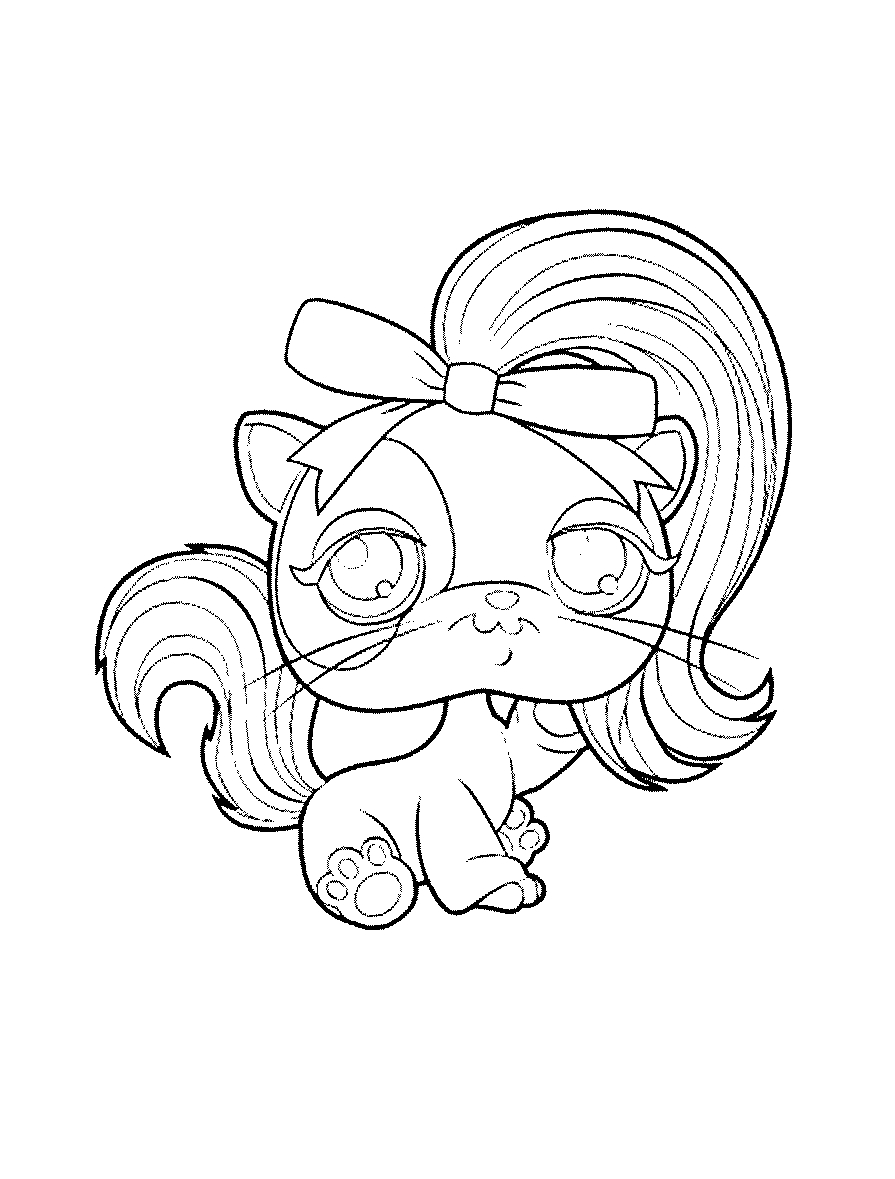 Fisă de colorat cu Littlest Pet Shop p18