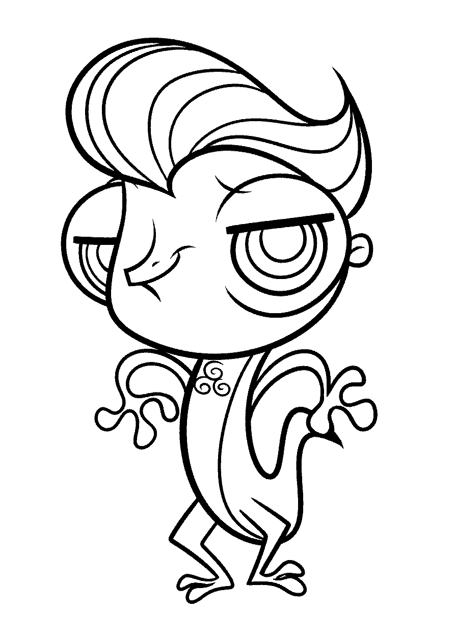 Fisă de colorat cu Littlest Pet Shop p19